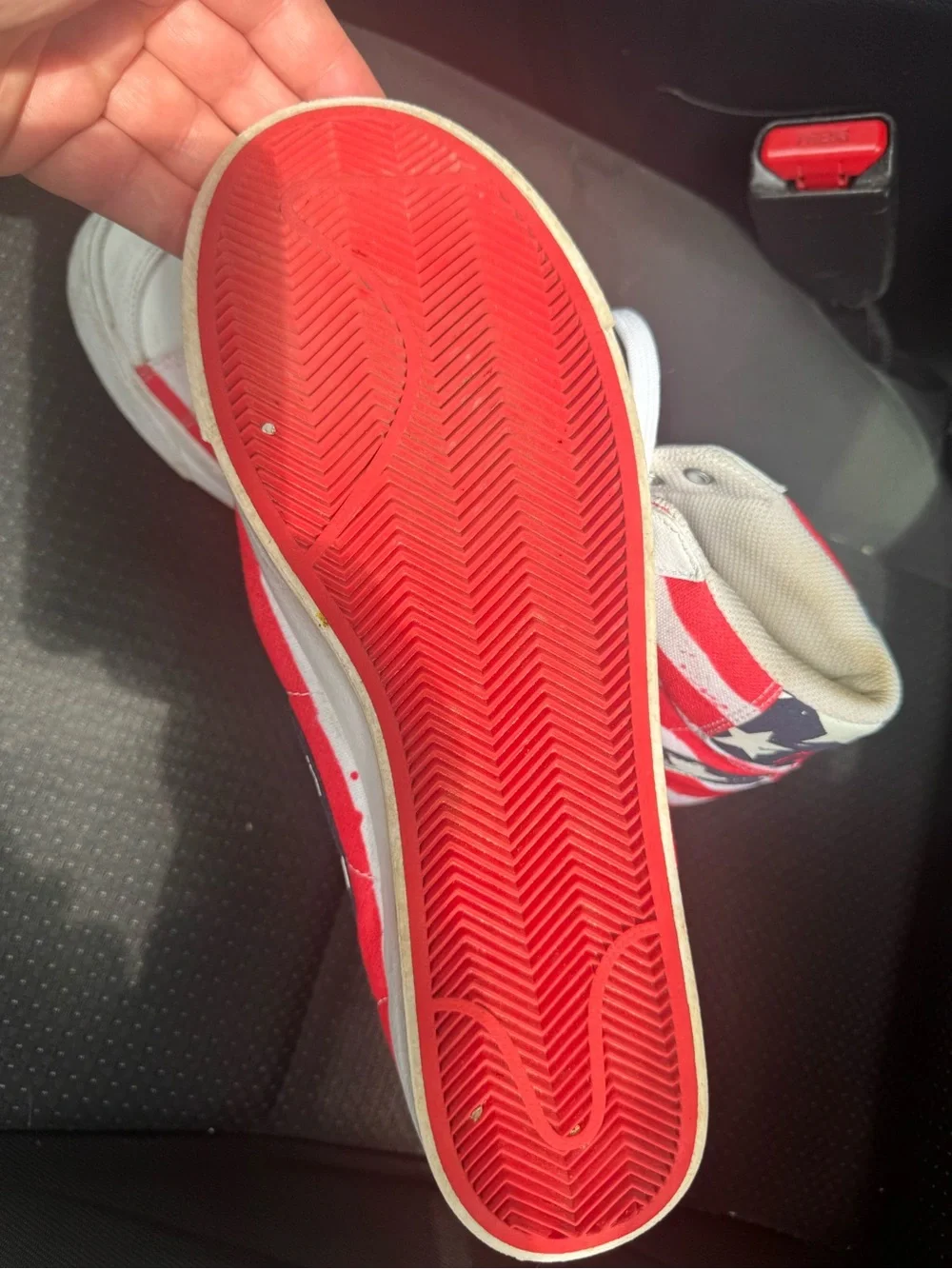 Nike Men’s High-Top Sneakers — Red, White, Blue Stars & Stripes